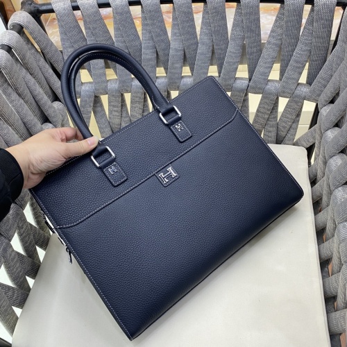 Replica Hermes AAA Man Handbags #1253253 $160.00 USD for Wholesale