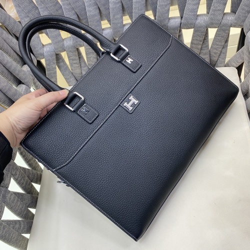 Replica Hermes AAA Man Handbags #1253254 $160.00 USD for Wholesale