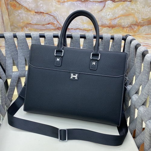 Replica Hermes AAA Man Handbags #1253254 $160.00 USD for Wholesale