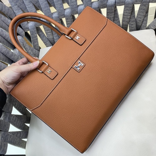 Replica Hermes AAA Man Handbags #1253255 $160.00 USD for Wholesale