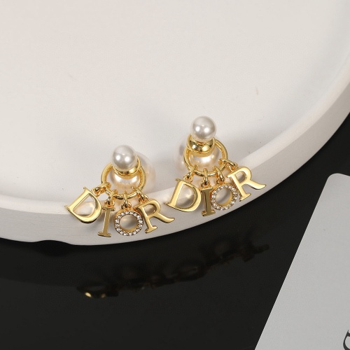 Replica Christian Dior Earrings For Women #1253796 $27.00 USD for Wholesale