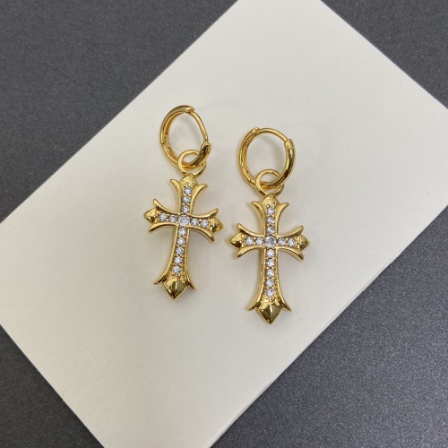 Wholesale Chrome Hearts Earrings For Women #1253996 $32.00 USD, Wholesale Quality Replica Chrome Hearts Earrings