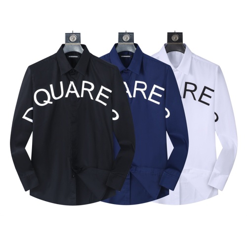 Replica Dsquared Shirts Long Sleeved For Men #1254061 $48.00 USD for Wholesale