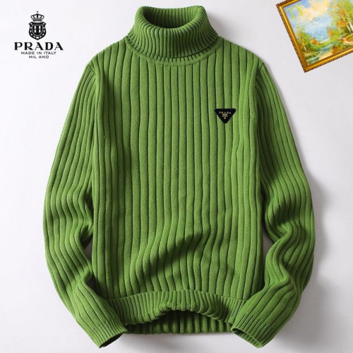 Wholesale Prada Sweater Long Sleeved For Men #1254123 $40.00 USD, Wholesale Quality Replica Prada Sweater