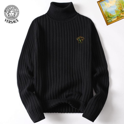 Wholesale Versace Sweaters Long Sleeved For Men #1254141 $40.00 USD, Wholesale Quality Replica Versace Sweaters