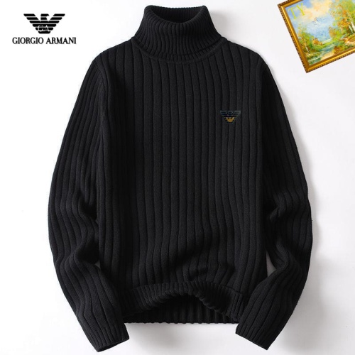 Wholesale Armani Sweaters Long Sleeved For Men #1254213 $40.00 USD, Wholesale Quality Replica Armani Sweaters