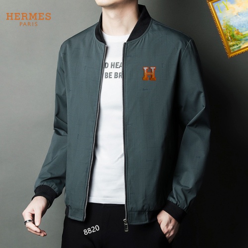 Replica Hermes Jackets Long Sleeved For Men #1254273 $60.00 USD for Wholesale