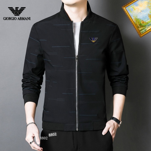 Wholesale Armani Jackets Long Sleeved For Men #1254277 $60.00 USD, Wholesale Quality Replica Armani Jackets