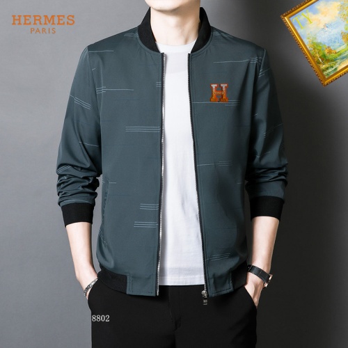 Wholesale Hermes Jackets Long Sleeved For Men #1254313 $60.00 USD, Wholesale Quality Replica Hermes Jackets