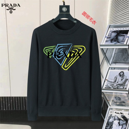 Wholesale Prada Sweater Long Sleeved For Men #1254585 $45.00 USD, Wholesale Quality Replica Prada Sweater