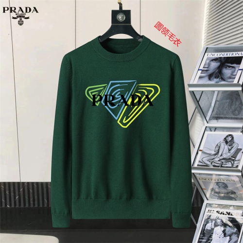 Wholesale Prada Sweater Long Sleeved For Men #1254589 $45.00 USD, Wholesale Quality Replica Prada Sweater