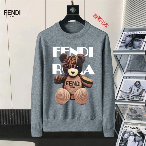 Wholesale Fendi Sweaters Long Sleeved For Men #1254601 $45.00 USD, Wholesale Quality Replica Fendi Sweaters