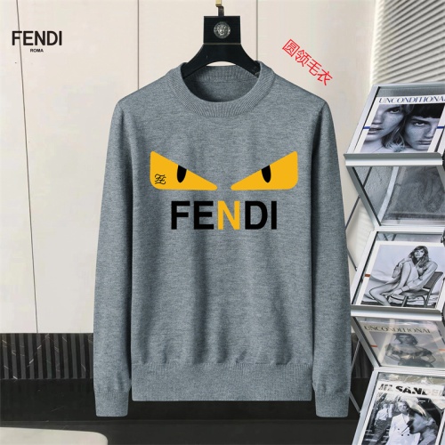 Wholesale Fendi Sweaters Long Sleeved For Men #1254631 $45.00 USD, Wholesale Quality Replica Fendi Sweaters