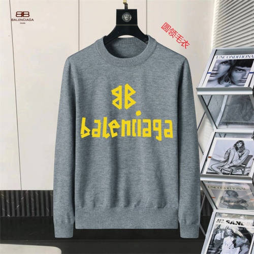 Wholesale Balenciaga Sweaters Long Sleeved For Men #1254637 $45.00 USD, Wholesale Quality Replica Balenciaga Sweaters