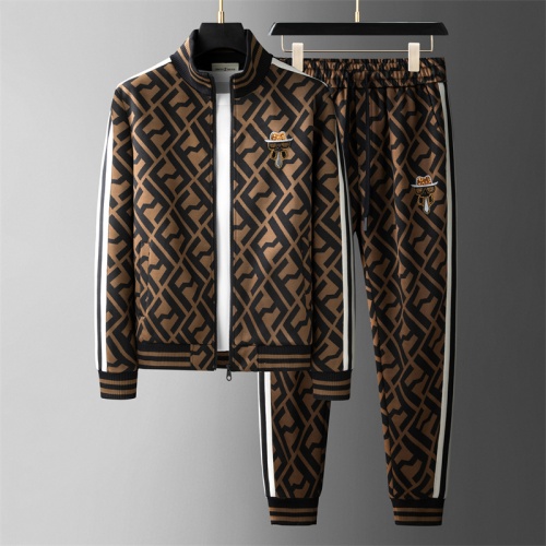 Wholesale Fendi Tracksuits Long Sleeved For Men #1255248 $88.00 USD, Wholesale Quality Replica Fendi Tracksuits