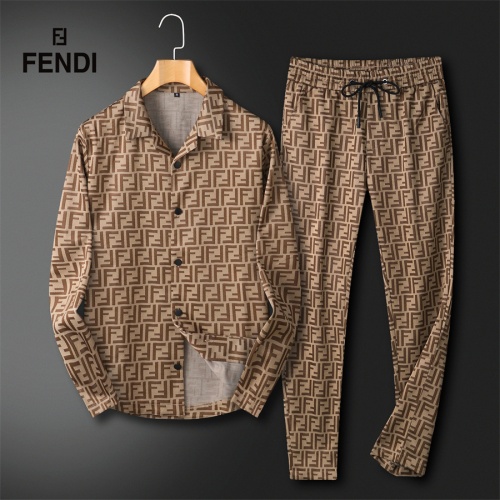 Wholesale Fendi Tracksuits Long Sleeved For Men #1255267 $92.00 USD, Wholesale Quality Replica Fendi Tracksuits