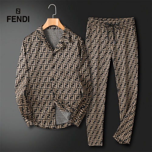 Wholesale Fendi Tracksuits Long Sleeved For Men #1255271 $92.00 USD, Wholesale Quality Replica Fendi Tracksuits