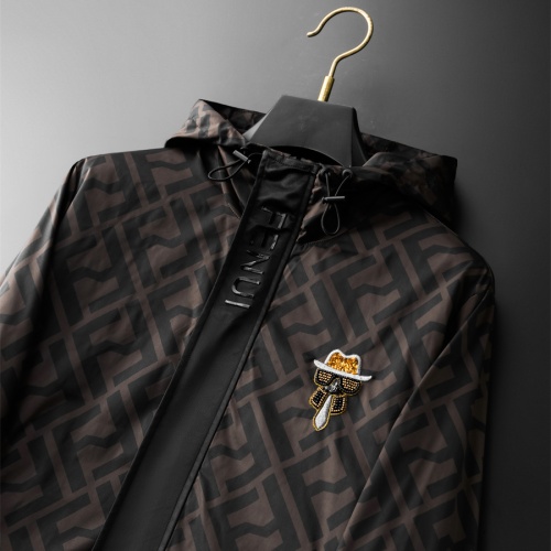 Replica Fendi Jackets Long Sleeved For Men #1255294 $72.00 USD for Wholesale