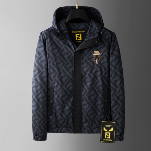 Wholesale Fendi Jackets Long Sleeved For Men #1255297 $72.00 USD, Wholesale Quality Replica Fendi Jackets