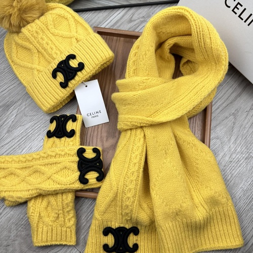 Wholesale Celine Hat and Scarf and Glove Set #1255321 $52.00 USD, Wholesale Quality Replica Celine Hat and Scarf and Glove Set