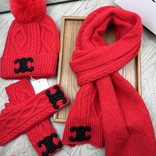 Wholesale Celine Hat and Scarf and Glove Set #1255324 $52.00 USD, Wholesale Quality Replica Celine Hat and Scarf and Glove Set