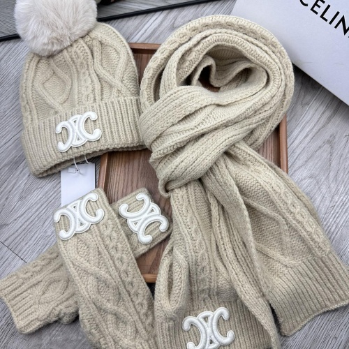 Wholesale Celine Hat and Scarf and Glove Set #1255327 $52.00 USD, Wholesale Quality Replica Celine Hat and Scarf and Glove Set