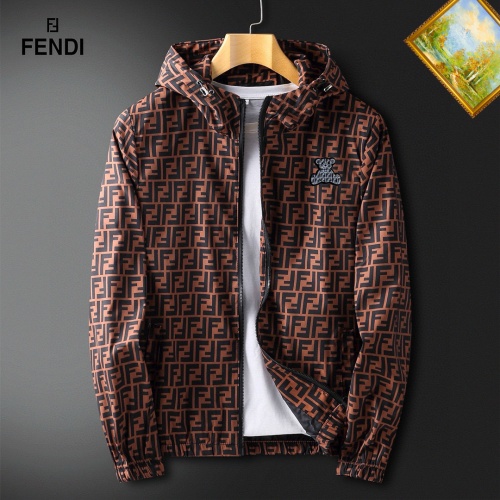 Wholesale Fendi Jackets Long Sleeved For Men #1255418 $60.00 USD, Wholesale Quality Replica Fendi Jackets