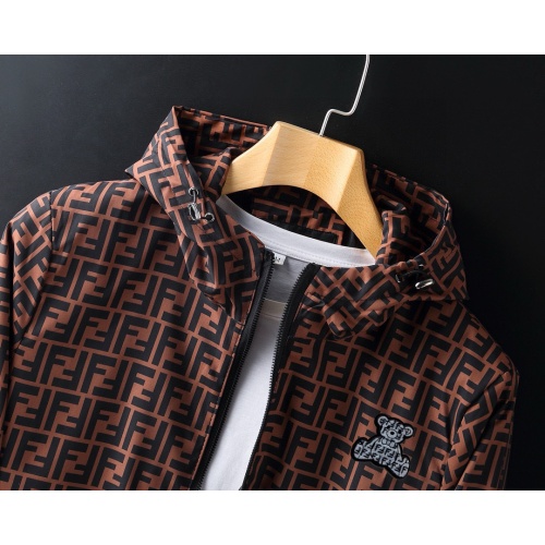 Replica Fendi Jackets Long Sleeved For Men #1255418 $60.00 USD for Wholesale