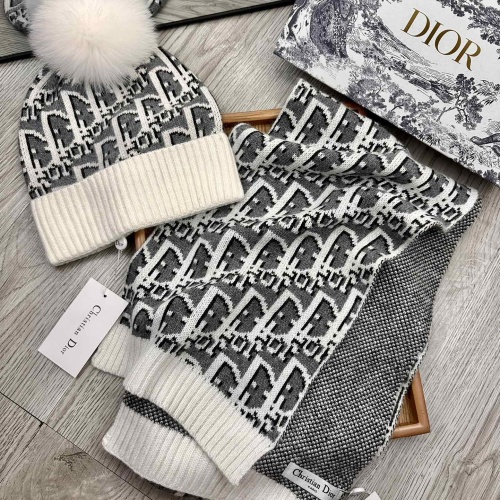 Wholesale Christian Dior Hat and Scarf Set #1255425 $60.00 USD, Wholesale Quality Replica Christian Dior Hat and Scarf and Glove Set