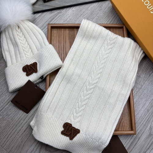 Wholesale Louis Vuitton LV Hat and Scarf Set #1255539 $60.00 USD, Wholesale Quality Replica Louis Vuitton LV Hat and Scarf and Glove Set