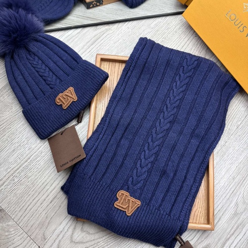 Wholesale Louis Vuitton LV Hat and Scarf Set #1255542 $60.00 USD, Wholesale Quality Replica Louis Vuitton LV Hat and Scarf and Glove Set