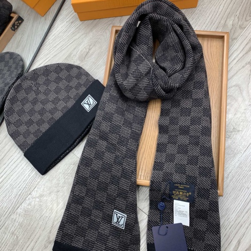 Wholesale Louis Vuitton LV Hat and Scarf Set #1255556 $52.00 USD, Wholesale Quality Replica Louis Vuitton LV Hat and Scarf and Glove Set