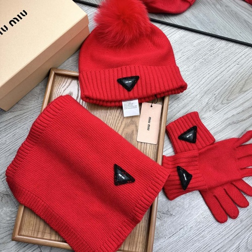 Replica MIU MIU Hat and Scarf and Glove Set #1255567 $76.00 USD for Wholesale