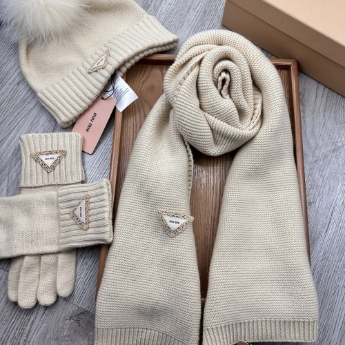 Replica MIU MIU Hat and Scarf and Glove Set #1255571 $76.00 USD for Wholesale