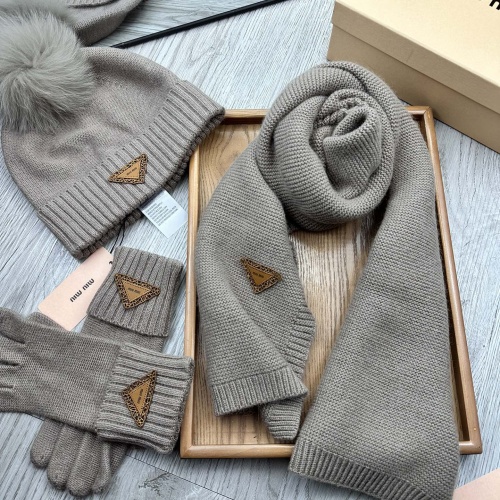 Replica MIU MIU Hat and Scarf and Glove Set #1255572 $76.00 USD for Wholesale