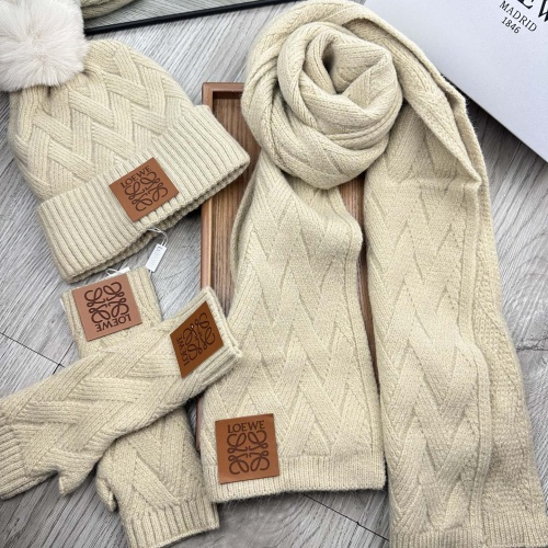 Wholesale LOEWE Hat and Scarf and Glove Set #1255577 $52.00 USD, Wholesale Quality Replica LOEWE Hat and Scarf and Glove Set