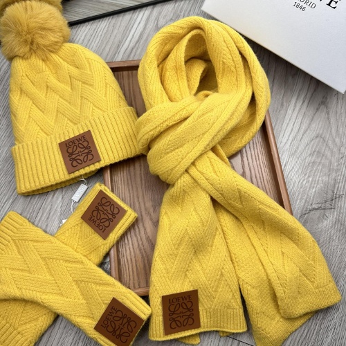 Wholesale LOEWE Hat and Scarf and Glove Set #1255578 $52.00 USD, Wholesale Quality Replica LOEWE Hat and Scarf and Glove Set