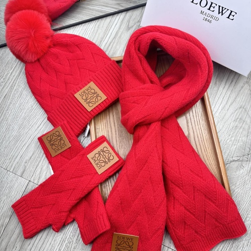 Wholesale LOEWE Hat and Scarf and Glove Set #1255579 $52.00 USD, Wholesale Quality Replica LOEWE Hat and Scarf and Glove Set