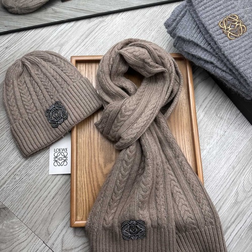 Wholesale LOEWE Hat and Scarf Set #1255586 $52.00 USD, Wholesale Quality Replica LOEWE Hat and Scarf and Glove Set