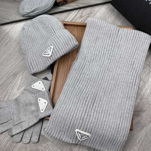 Wholesale Prada Hat and Scarf and Glove Set #1255635 $48.00 USD, Wholesale Quality Replica Prada Hat and Scarf and Glove Set