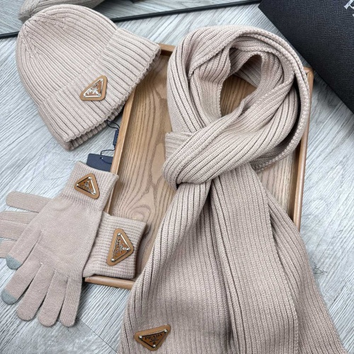 Wholesale Prada Hat and Scarf and Glove Set #1255637 $52.00 USD, Wholesale Quality Replica Prada Hat and Scarf and Glove Set