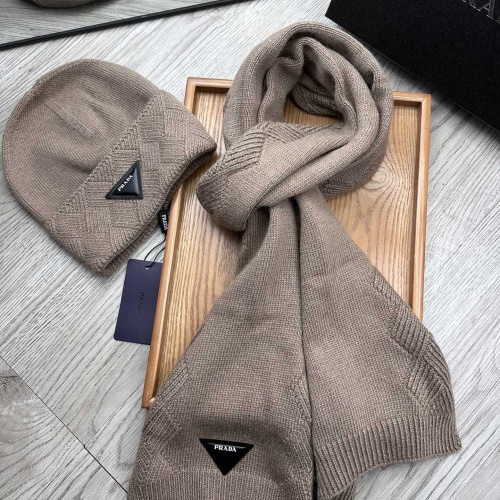 Wholesale Prada Hat and Scarf Set #1255641 $52.00 USD, Wholesale Quality Replica Prada Hat and Scarf and Glove Set