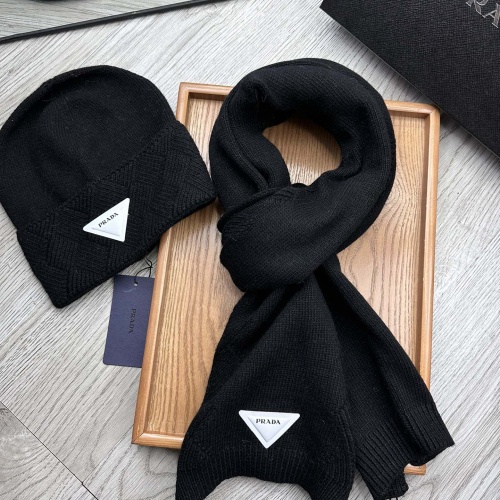 Wholesale Prada Hat and Scarf Set #1255644 $52.00 USD, Wholesale Quality Replica Prada Hat and Scarf and Glove Set