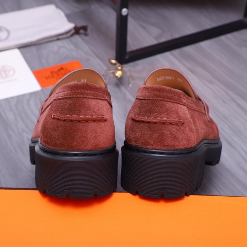 Replica Hermes Leather Shoes For Men #1255708 $115.00 USD for Wholesale