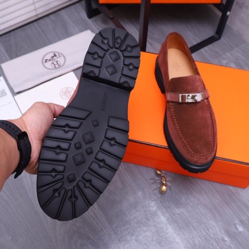 Replica Hermes Leather Shoes For Men #1255708 $115.00 USD for Wholesale