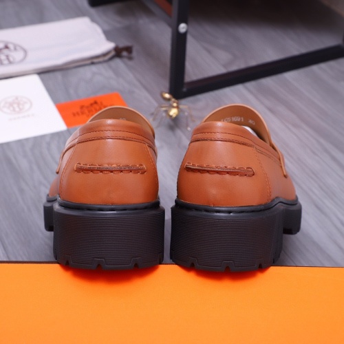 Replica Hermes Leather Shoes For Men #1255713 $115.00 USD for Wholesale