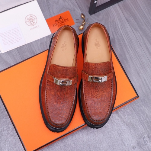 Replica Hermes Leather Shoes For Men #1255714 $115.00 USD for Wholesale