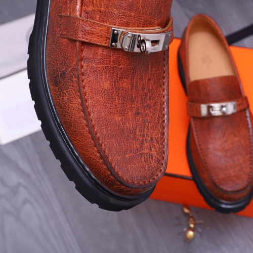 Replica Hermes Leather Shoes For Men #1255714 $115.00 USD for Wholesale