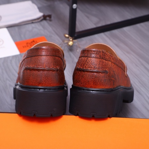 Replica Hermes Leather Shoes For Men #1255714 $115.00 USD for Wholesale