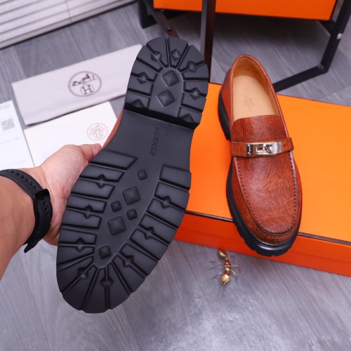 Replica Hermes Leather Shoes For Men #1255714 $115.00 USD for Wholesale